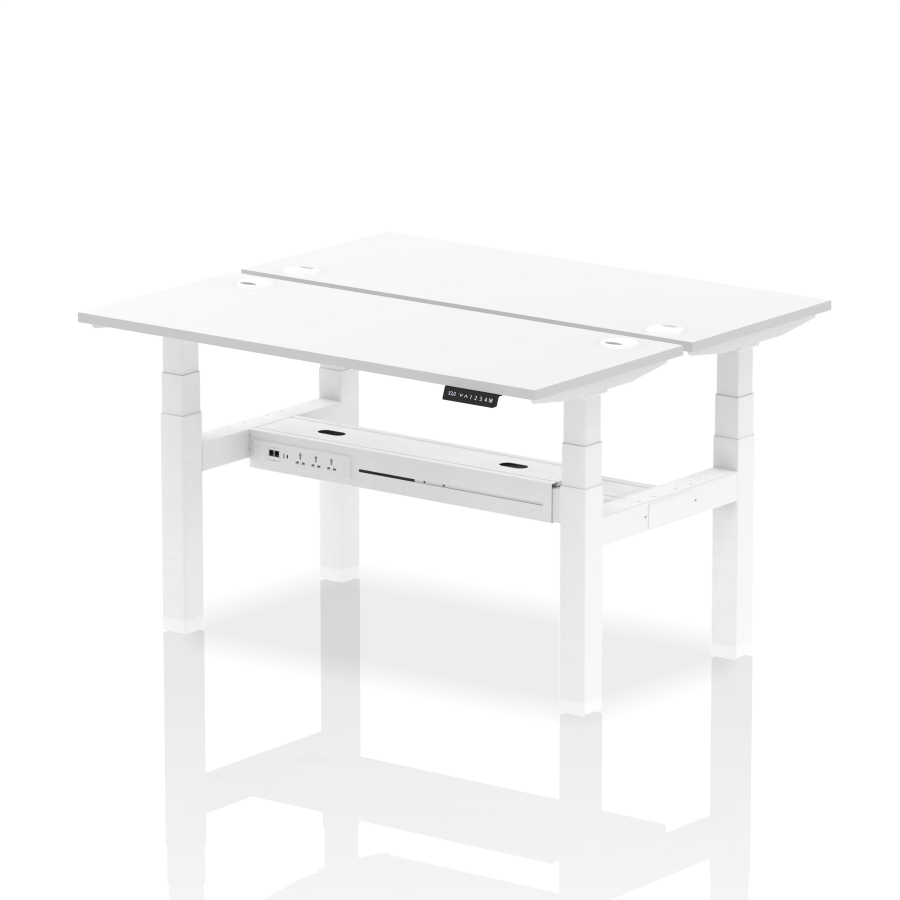 Rayleigh Back-to-Back 2 Person Slimline Height Adjustable Bench Desk